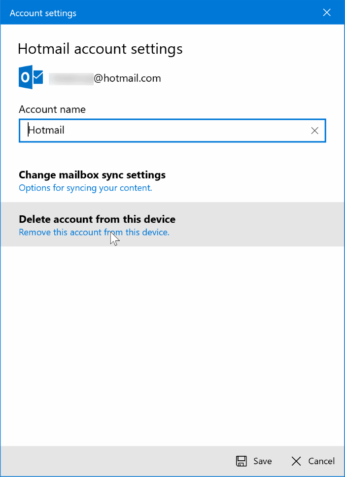 how to sign out of windows 10 mail